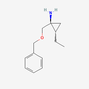 (1S,2S)-2-ethyl-1-(phenylmethoxymethyl)cyclopropan-1-amine