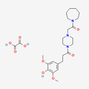 Piperazine, 1-((3,5-dimethoxy-4-hydroxy)dihydrocinnamoyl)-4-hexahydroazepinylcarbonylmethyl-, oxalate