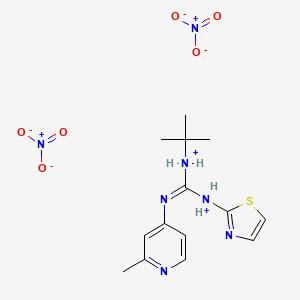 1-tert-Butyl-2-(2-methyl-4-pyridyl)-3-(2-thiazolyl)guanidine dinitrate