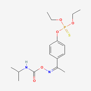 Phosphorothioic acid, O,O-diethyl O-(4-(1-(((((1-methylethyl)amino)carbonyl)oxy)imino)ethyl)phenyl) ester