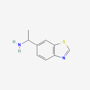 molecular formula C9H10N2S B1375478 1-(1,3-Benzothiazol-6-yl)ethan-1-amine CAS No. 916201-65-5