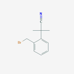 molecular formula C11H12BrN B1375480 2-[2-(Bromomethyl)phenyl]-2-methylpropanenitrile CAS No. 1421601-14-0