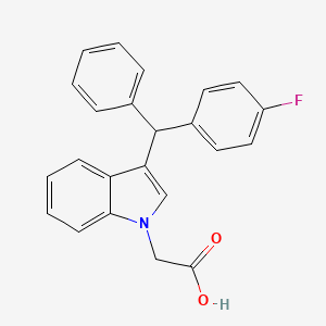 3-((4-Fluorophenyl)phenylmethyl)-1H-indole-1-acetic acid