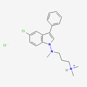 Indole, 5-chloro-1-((3-(dimethylamino)propyl)methylamino)-3-phenyl-, hydrochloride