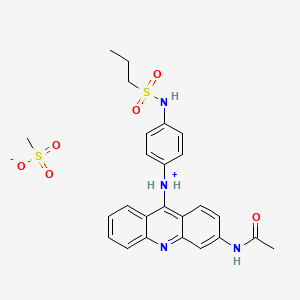 Acetamide, N-(9-((4-((propylsulfonyl)amino)phenyl)amino)-3-acridinyl)-, methanesulfonate