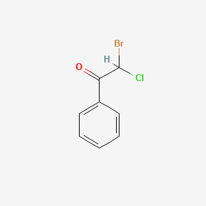 molecular formula C8H6BrClO B13754820 2-Bromo-2-chloro-1-phenylethanone 