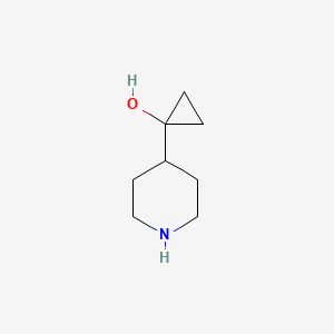 molecular formula C8H15NO B1375484 1-(Piperidin-4-yl)cyclopropan-1-ol CAS No. 1358782-67-8