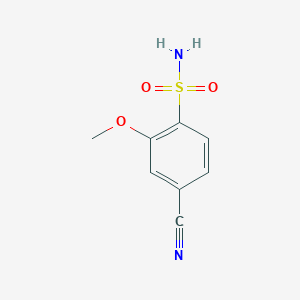 molecular formula C8H8N2O3S B1375490 4-Cyano-2-methoxybenzene-1-sulfonamide CAS No. 1261582-52-8