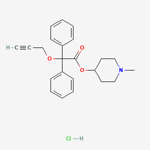 (1-Methylpiperidin-4-yl) 2,2-diphenyl-2-prop-2-ynoxyacetate;hydrochloride