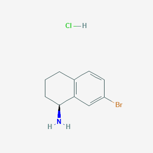 molecular formula C10H13BrClN B1375493 (S)-7-Bromo-1,2,3,4-tetrahydro-naphthalen-1-ylamine hydrochloride CAS No. 676133-24-7