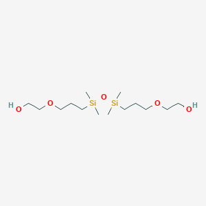 molecular formula C16H40O6Si3 B137550 2-[3-[[3-(2-Hydroxyethoxy)propyl-dimethylsilyl]oxy-dimethylsilyl]propoxy]ethanol CAS No. 156327-07-0