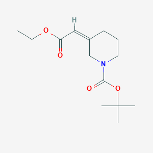 molecular formula C14H23NO4 B1375500 叔丁基 (3Z)-3-(2-乙氧基-2-氧代乙烯基)哌啶-1-羧酸酯 CAS No. 558448-09-2