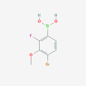 molecular formula C7H7BBrFO3 B1375503 4-溴-2-氟-3-甲氧基苯硼酸 CAS No. 943830-77-1