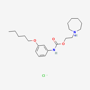 Carbanilic acid, m-(pentyloxy)-, 2-(hexahydro-1H-azepin-1-yl)ethyl ester, hydrochloride