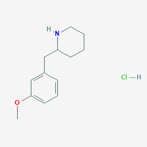 2-[(3-Methoxyphenyl)methyl]piperidine--hydrogen chloride (1/1)