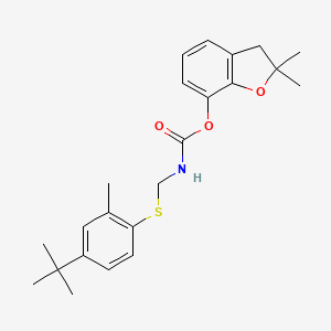 Carbamic acid, ((4-(1,1-dimethylethyl)-2-methylphenyl)thio)methyl-, 2,3-dihydro-2,2-dimethyl-7-benzofuranyl ester