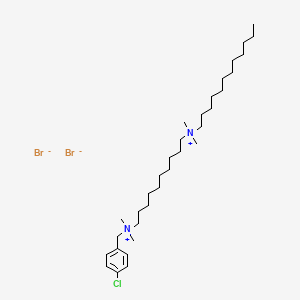 (4-chlorophenyl)methyl-[10-[dodecyl(dimethyl)azaniumyl]decyl]-dimethylazanium;dibromide