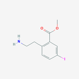 molecular formula C10H12INO2 B13755138 Methyl 2-(2-aminoethyl)-5-iodobenzoate CAS No. 1131587-32-0