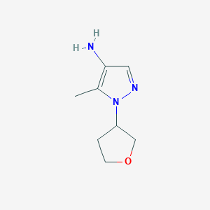 molecular formula C8H13N3O B1375517 5-甲基-1-(氧杂环戊烷-3-基)-1H-吡唑-4-胺 CAS No. 1374829-61-4