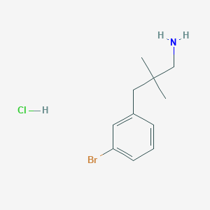 molecular formula C11H17BrClN B1375523 3-(3-溴苯基)-2,2-二甲基丙胺盐酸盐 CAS No. 1098106-78-5