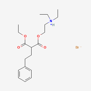 2-(2-ethoxycarbonyl-4-phenylbutanoyl)oxyethyl-diethylazanium;bromide