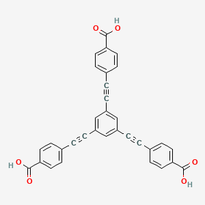 molecular formula C33H18O6 B1375534 4,4',4''-(苯-1,3,5-三基三(乙炔-2,1-二基))三苯甲酸 CAS No. 205383-17-1