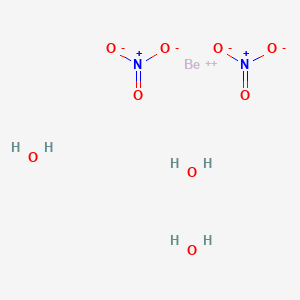 molecular formula BeH6N2O9 B13755392 Beryllium nitrate trihydrate CAS No. 7787-55-5