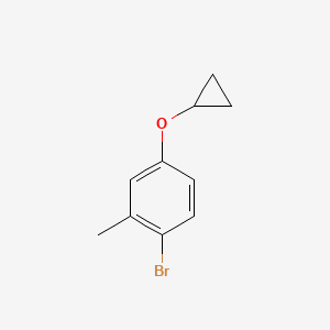 molecular formula C10H11BrO B1375541 1-Bromo-4-cyclopropoxy-2-methylbenzene CAS No. 1243455-99-3