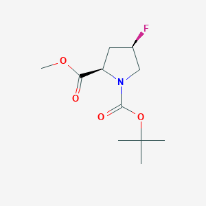 molecular formula C11H18FNO4 B1375542 (2R,4R)-1-tert-butyl 2-methyl 4-fluoropyrrolidine-1,2-dicarboxylate CAS No. 647857-43-0