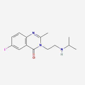 4(3H)-Quinazolinone, 6-iodo-2-methyl-3-(2-((1-methylethyl)amino)ethyl)-