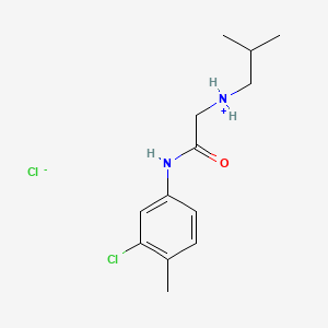 molecular formula C13H20Cl2N2O B13755447 3'-Chloro-2-isobutylamino-p-acetotoluidide hydrochloride CAS No. 109651-74-3