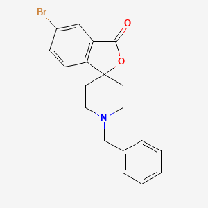 molecular formula C19H18BrNO2 B1375545 1'-苄基-5-溴-3H-螺[异苯并呋喃-1,4'-哌啶]-3-酮 CAS No. 1399183-27-7