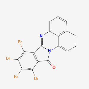 molecular formula C18H6Br4N2O B13755475 8,9,10,11-Tetrabromo-12H-phthaloperin-12-one CAS No. 26011-65-4