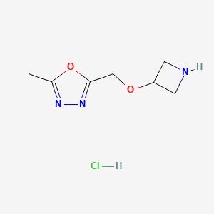 molecular formula C7H12ClN3O2 B1375549 2-[(氮杂环丙-3-氧基)甲基]-5-甲基-1,3,4-恶二唑盐酸盐 CAS No. 2044713-18-8