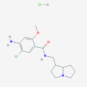 molecular formula C16H23Cl2N3O2 B137555 N-(exo-(Hexahydro-1H-pyrrolizine-1-yl)methyl)-2-methoxy-4-amino-5-chlorobenzamide CAS No. 146388-57-0
