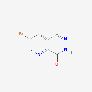 molecular formula C7H4BrN3O B1375552 3-溴吡啶并[2,3-D]哒嗪-8(7H)-酮 CAS No. 909186-02-3
