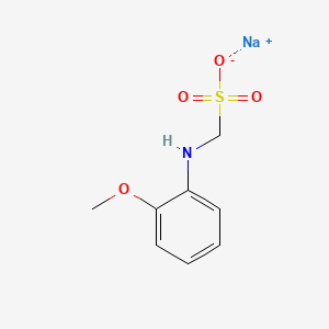 molecular formula C8H10NNaO4S B13755525 Methanesulfonic acid, [(2-methoxyphenyl)amino]-, monosodium salt CAS No. 61480-14-6