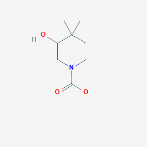 molecular formula C12H23NO3 B1375554 叔丁基 3-羟基-4,4-二甲基哌啶-1-羧酸酯 CAS No. 955028-71-4