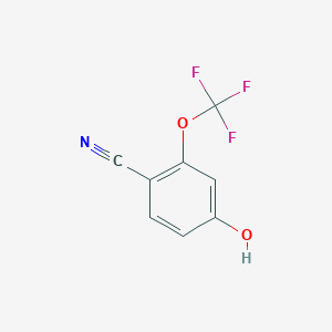 molecular formula C8H4F3NO2 B1375557 4-Hydroxy-2-(trifluoromethoxy)benzonitrile CAS No. 1261648-89-8