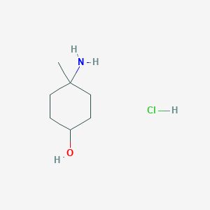molecular formula C7H16ClNO B1375560 trans-4-Amino-4-methylcyclohexanol hydrochloride CAS No. 923598-04-3