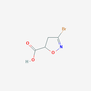 B1375562 3-Bromo-4,5-dihydroisoxazole-5-carboxylic acid CAS No. 1130365-33-1