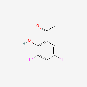 molecular formula C8H6I2O2 B13755671 1-(2-Hydroxy-3,5-diiodophenyl)ethan-1-one CAS No. 7191-46-0