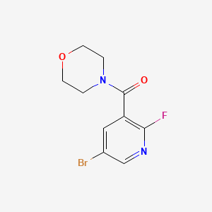 molecular formula C10H10BrFN2O2 B1375569 4-[(5-溴-2-氟-3-吡啶基)羰基]吗啉 CAS No. 875781-64-9