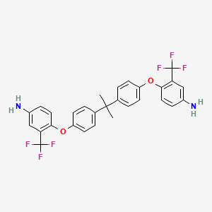 molecular formula C29H24F6N2O2 B13755692 2,2-Bis[4-(4-amino-2-trifluoromethylphenoxy)phenyl]propane 