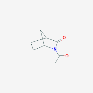 molecular formula C8H11NO2 B13755694 2-Acetyl-2-azabicyclo[2.2.1]heptan-3-one CAS No. 49805-33-6