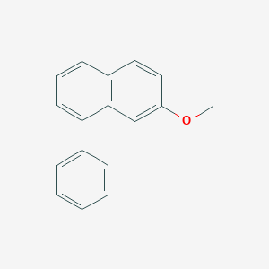 molecular formula C17H14O B13755698 7-Methoxy-1-phenylnaphthalene CAS No. 27331-38-0