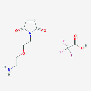 molecular formula C10H13F3N2O5 B1375570 1-(2-(2-Aminoethoxy)ethyl)-1H-pyrrole-2,5-dione 2,2,2-trifluoroacetate CAS No. 131274-17-4
