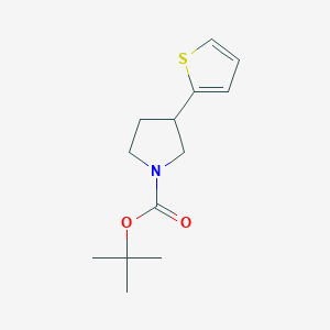 molecular formula C13H19NO2S B1375571 tert-Butyl 3-(thiophen-2-yl)pyrrolidine-1-carboxylate CAS No. 630121-93-6