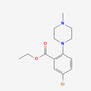 molecular formula C14H19BrN2O2 B13755719 Ethyl 5-bromo-2-(4-methylpiperazin-1-yl)benzoate CAS No. 1131587-82-0