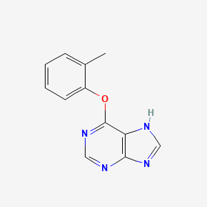 molecular formula C12H10N4O B13755731 Purine, 6-(o-tolyloxy)- CAS No. 73972-55-1